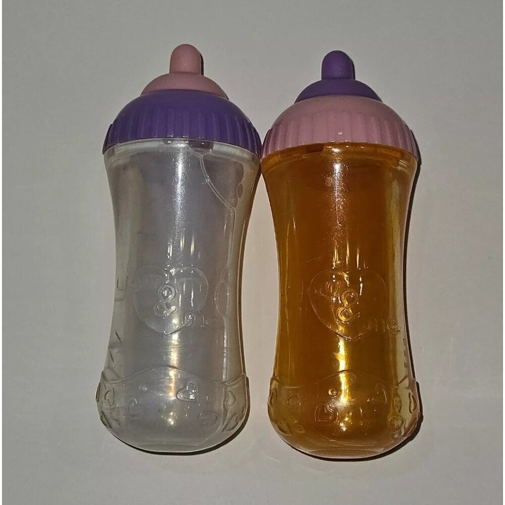 2 You & Me Magic Milk Orange Juice Doll Bottle Lot Toys R Us NOT FULL READ AS IS